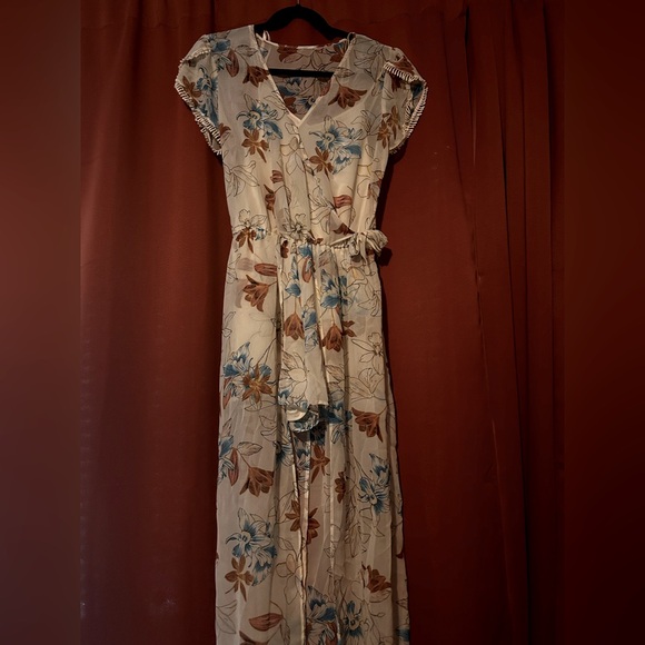 City Triangles Floral Print Maxi Romper - Picture 1 of 7
